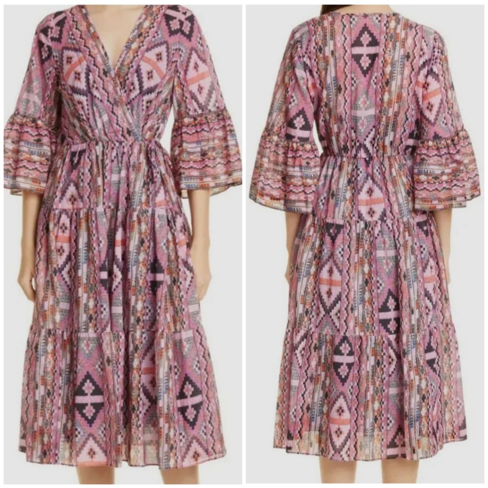 NWT Kobi Halperin Rosa Printed Midi Dress